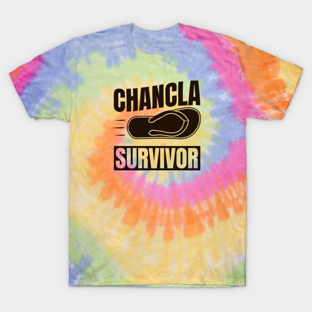 Chancla Survivor Funny Spanish Home Joke Gifts Idea T-Shirt by GraviTeeGraphics